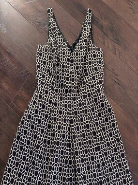 Ralph Lauren gold and black A-line cocktail dress